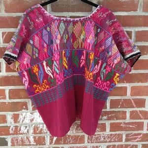 Vintage Mexican Embroidered Wide Top